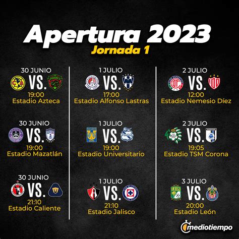jornada 1 liga mx - liga mx apertura 2023